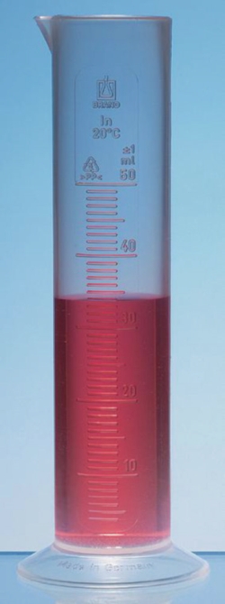 Picture of Graduated cylinders, SAN, class B, embossed scale