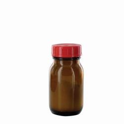 Picture of Wide-mouth bottles, amber glass, PTFE-lined screw caps