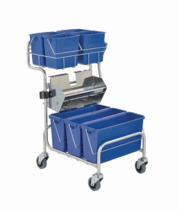 Picture of Cleaning trolleys Clino<sup>&reg;</sup> CR6 FP with flat wringer, stainless steel