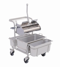 Picture of Cleaning trolleys Clino<sup>&reg;</sup> CR1 FP-GMP / Clino<sup>&reg;</sup> CR3 FP-GMP with flat wringer Ringo GMP<sup>&reg;</sup>, stainless steel