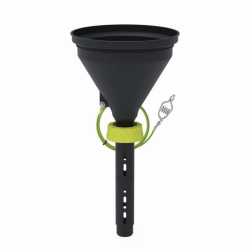 Picture of Safety funnels 180, PE-EX, electrostatic conductive, with ball valve