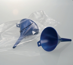 Picture of Disposable funnels, PS, blue, detectable