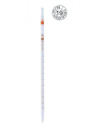 Picture of Measuring pipette, Soda-lime glass, class AS, brown graduation, type 1