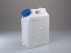 Picture of Wide-necked jerrycans, HDPE, with threaded connector