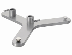 Picture of Retort stand base Duo, tripod pattern, with hinged screw, for 2 rods