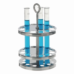 Picture of Test tube racks, 18/10 stainless steel, round