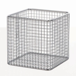 Afbeelding Wire baskets square, stainless steel