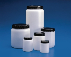 Immagine Cylindrical jars with ribbed cap, HDPE