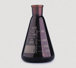 Picture of Erlenmeyer flasks, NS neck, borosilicate glass 3.3, amber