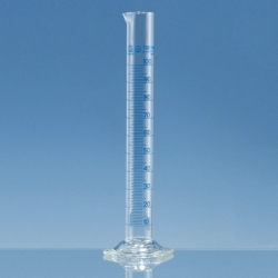 Picture of Measuring cylinders, borosilicate glass 3.3, tall form, class A, blue graduated