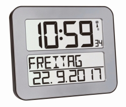 Immagine Radio controlled wall clock TimeLine Max with digital display