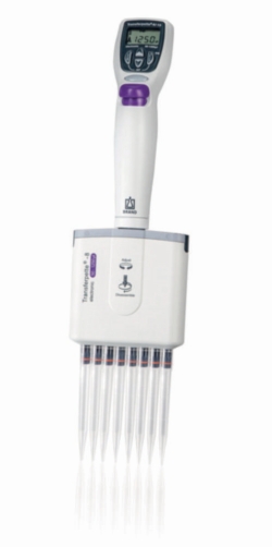 Picture of Multichannel microliter pipettes Transferpette<sup>&reg;</sup>-8 / -12 electronic, variable