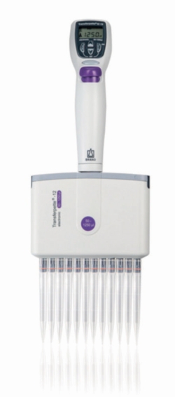 Picture of Multichannel microliter pipettes Transferpette<sup>&reg;</sup>-8 / -12 electronic, variable