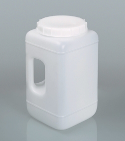 Picture of Wide-mouth containers with handle, HDPE, with screw cap