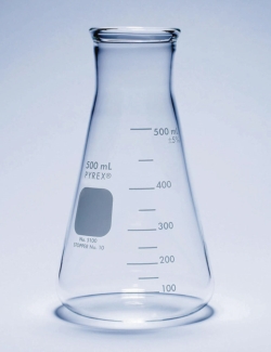 Picture of Erlenmeyer flasks, wide neck, heavy duty, Pyrex<sup>&reg;</sup>