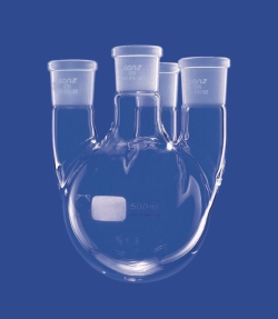 Picture of Four-neck round-bottom flask, with parallel side necks, DURAN<sup>&reg;</sup>