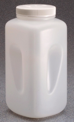 Picture of Square bottles, wide mouth Nalgene&trade;, HDPE, with closure, PP