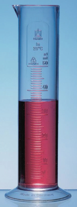 Picture of Graduated cylinders, PP, class B, embossed scale