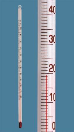 Picture of Simple type thermometer, solid stem, red filling