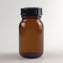 Picture of Wide neck bottles, amber glass, with screw cap