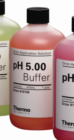 Picture of pH buffer solutions