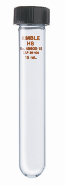 Picture of High speed centrifuge tube, borosilicate glass, with screw cap