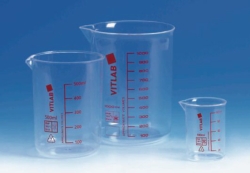 Picture of Griffin beakers PMP, with printed red scale