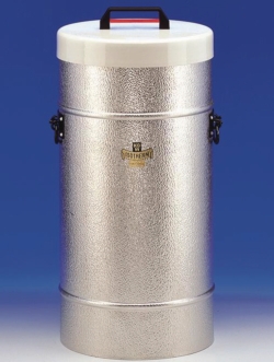 Picture of Dewar flasks, cylindrical, aluminium container with carrying handle