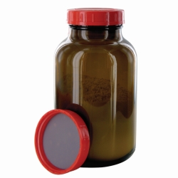 Picture of Wide-mouth bottles, amber glass, PTFE-lined screw caps