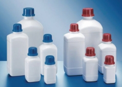 Obraz Square reagent bottles without closure, HDPE