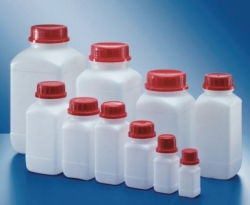 Picture of Square reagent bottles without closure, HDPE