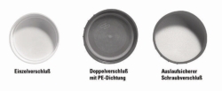 Bild von Wide-mouth bottles, PE, with single closure