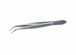 Picture of Forceps, curved end, stainless steel