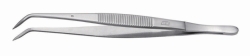 Picture of Forceps, curved end, stainless steel