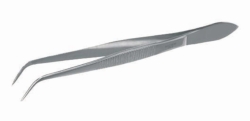 Picture of Forceps, curved end, 18/10 steel