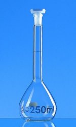 Picture of Volumetric flasks, boro 3.3, class A, blue graduations