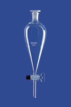 Image Separating funnels acc. to Squibb, with glass plug, borosilicate glass 3.3