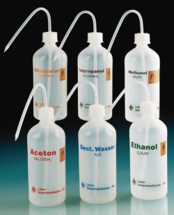 Image Washbottles with imprint, LDPE