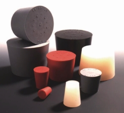 Picture of Silicone stoppers, with single hole