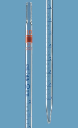 Picture of Graduated pipettes, partial delivery, AR-glas<sup>&reg;</sup>, class AS, blue graduations, type 1