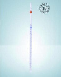Picture of Graduated pipettes, Soda-lime glass, class AS, blue graduation, type 3