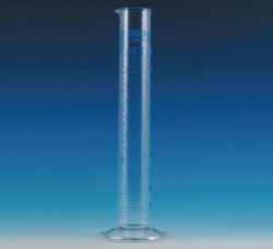 Picture of Measuring cylinders, borosilicate glass 3.3, tall form, class A, blue graduated