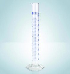 Picture of Measuring cylinders, DURAN<sup>&reg;</sup>, tall form, class B, blue graduation