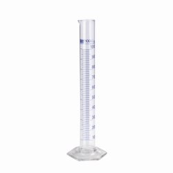 Picture of Measuring cylinders, DURAN<sup>&reg;</sup>, tall form, class B, blue graduation