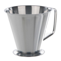 Picture of Measuring jugs with handle, stainless steel, conical shape with foot