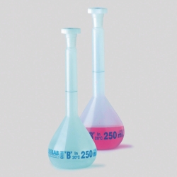 Picture of Volumetric flasks, plastic, class B, PE NS-stoppers