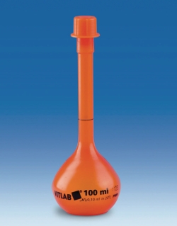 Picture of Volumetric flasks with screw cap of PMP, class A, opaque