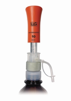 Picture of Bottletop dispenser LLG-uni<I>TOPDISPENS </I>with glass piston and clear glass cylinder