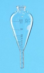 Picture of ASTM centrifuge tube, pear-shaped with cylindrical base, borosilicate glass 3.3