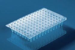 Obraz 96-well PCR plates, PP, non-skirted, with elevated well rim